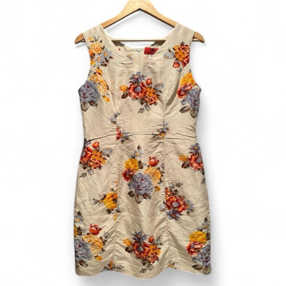 Vintage Flora Kung Paris Silk Floral Mini Dress Made in France Romantic Cocktail
